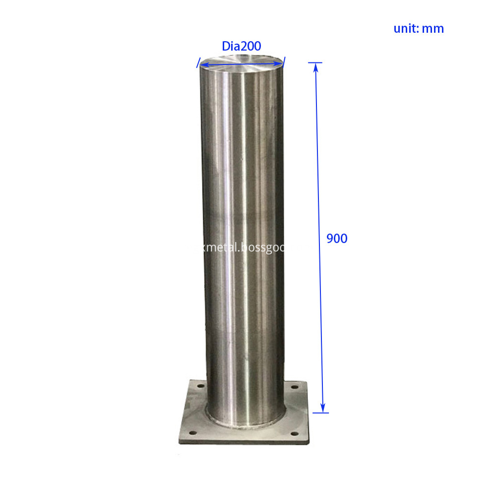 SWT0007 Stainless Steel Plaza Guard Post Size