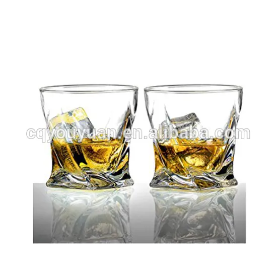 300ml twisted glass tumbler perfect whiskey glass for sale