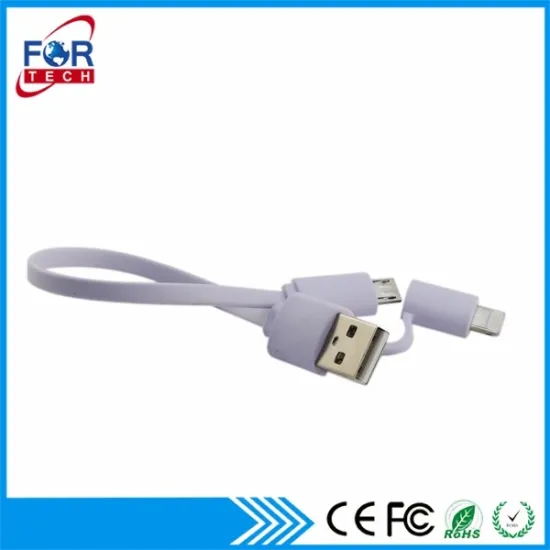 De bonne qualite Prix bas tresse 2in1 cable USB chargeur micro pour grossistes