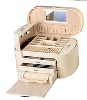 luxury design pink leather jewelry box