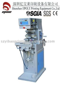 Two colors pad printing machine with shuttle