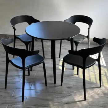 High Quality Modern Minimalist Aluminum Round Outdoor Garden Dining Table