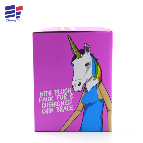 Color paper box for packaging mask