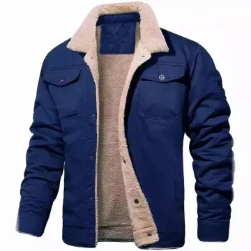 2025 Men's Plush Cotton Workwear Coat - Casual & Fashionable Outdoor Safari Jacket