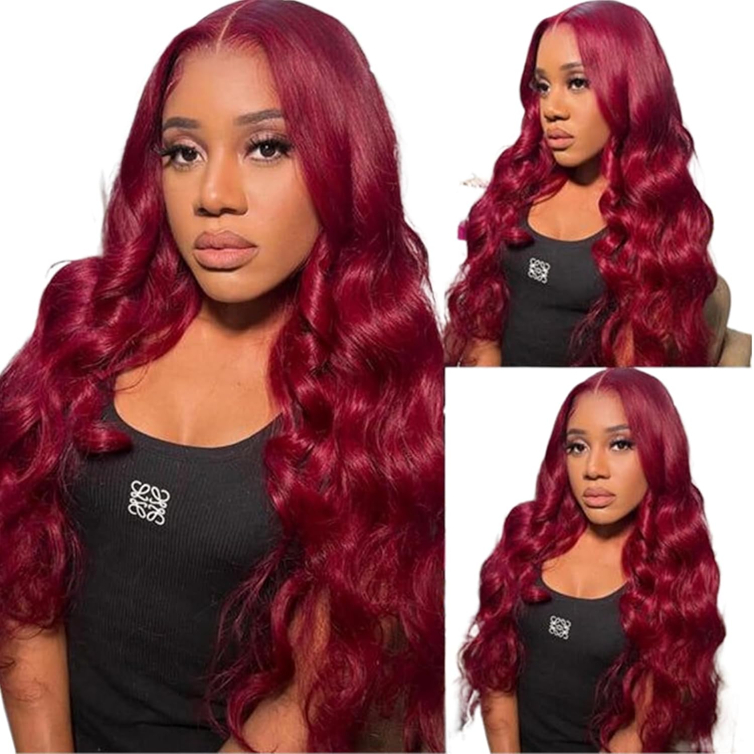 99J Burgundy 13x6 body wave lace Front wigs