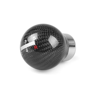 Customized Logo Carbon Fiber Gear Shifter Knob for 5-Speed Manual Transmission