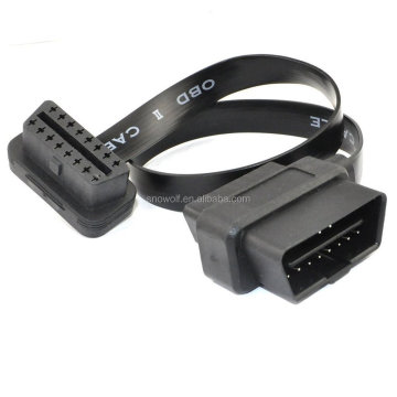 Ultra Slim 2 in 1 OBDII OBD2 16 Pin Female to Male Extension Cable Splitter