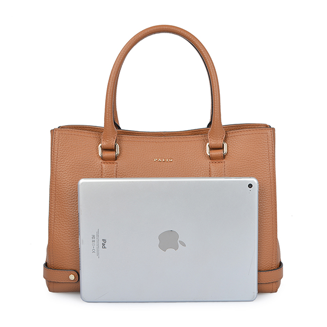 Classic Leather Women Office Business Travel Tote Laptop Hand Bag