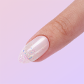 Super thin oval shiny translucent false nails