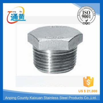 male threaded casting stainless steel hex pipe plug 1/2 npt