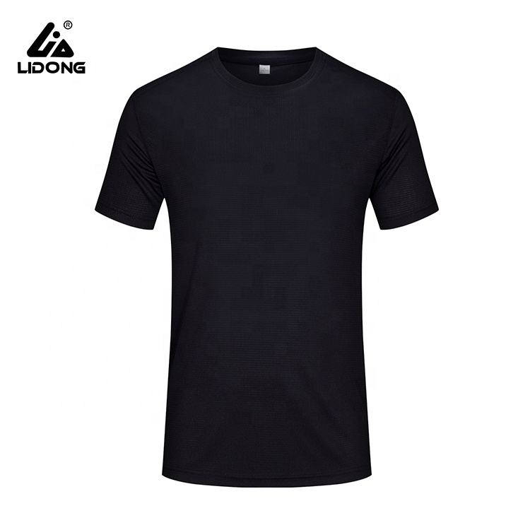 Men Slim Athletic Shirt blank Crew Neck Sport