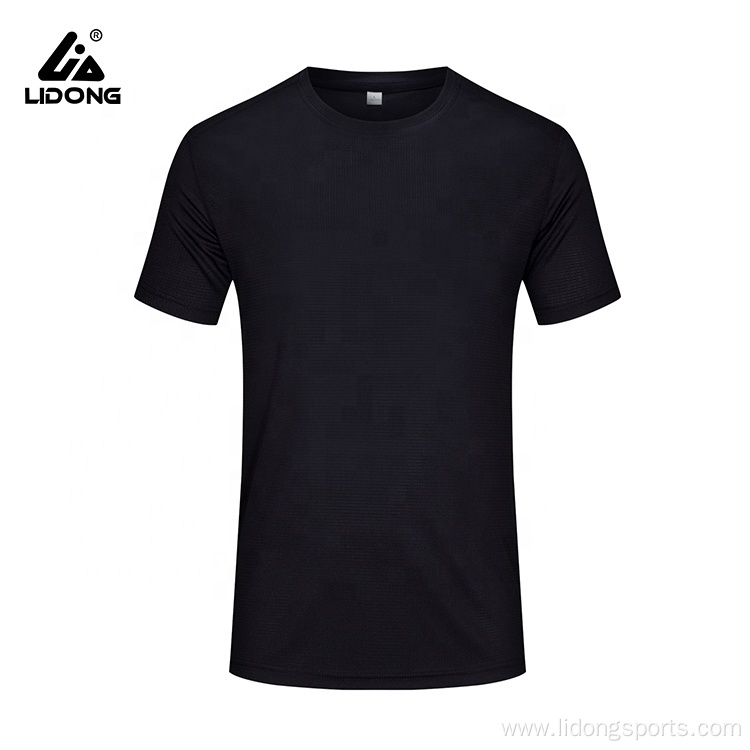 Men Slim Athletic Shirt blank Crew Neck Sport