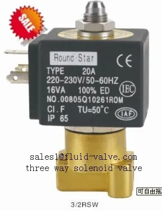 3 Way Brass Ip 65 Water,gas, Liquid Miniature Solenoid Valve 