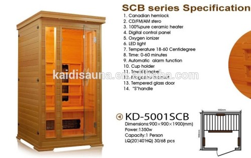 infrared saunas rooms for 1 persons for commercial use