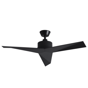 Black ceiling fan without lights