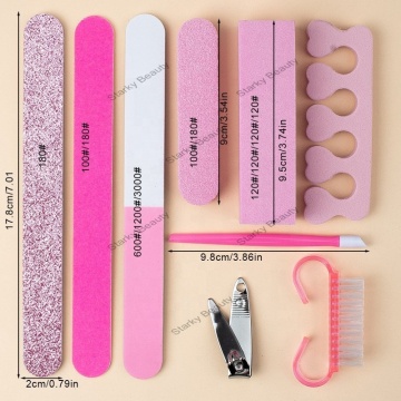 Custom Logo Professional Nail File Sandpaper Kit for Manicure Care