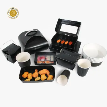 Wholesale Foldable Black Takeout Sushi Boxes for Delivery Packaging