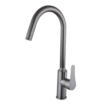 Stainless Steel Factory Straight Grey Kitchen Faucet