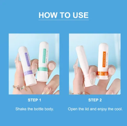 Private Brand Quick Relief Clears Stuffy Nose Breathe Easy Refreshing Essential Oils Aromatic Menthol Nasal Inhaler Sticks