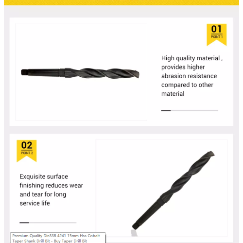 ferramentas elétricas cnc hss taper haste twist bit