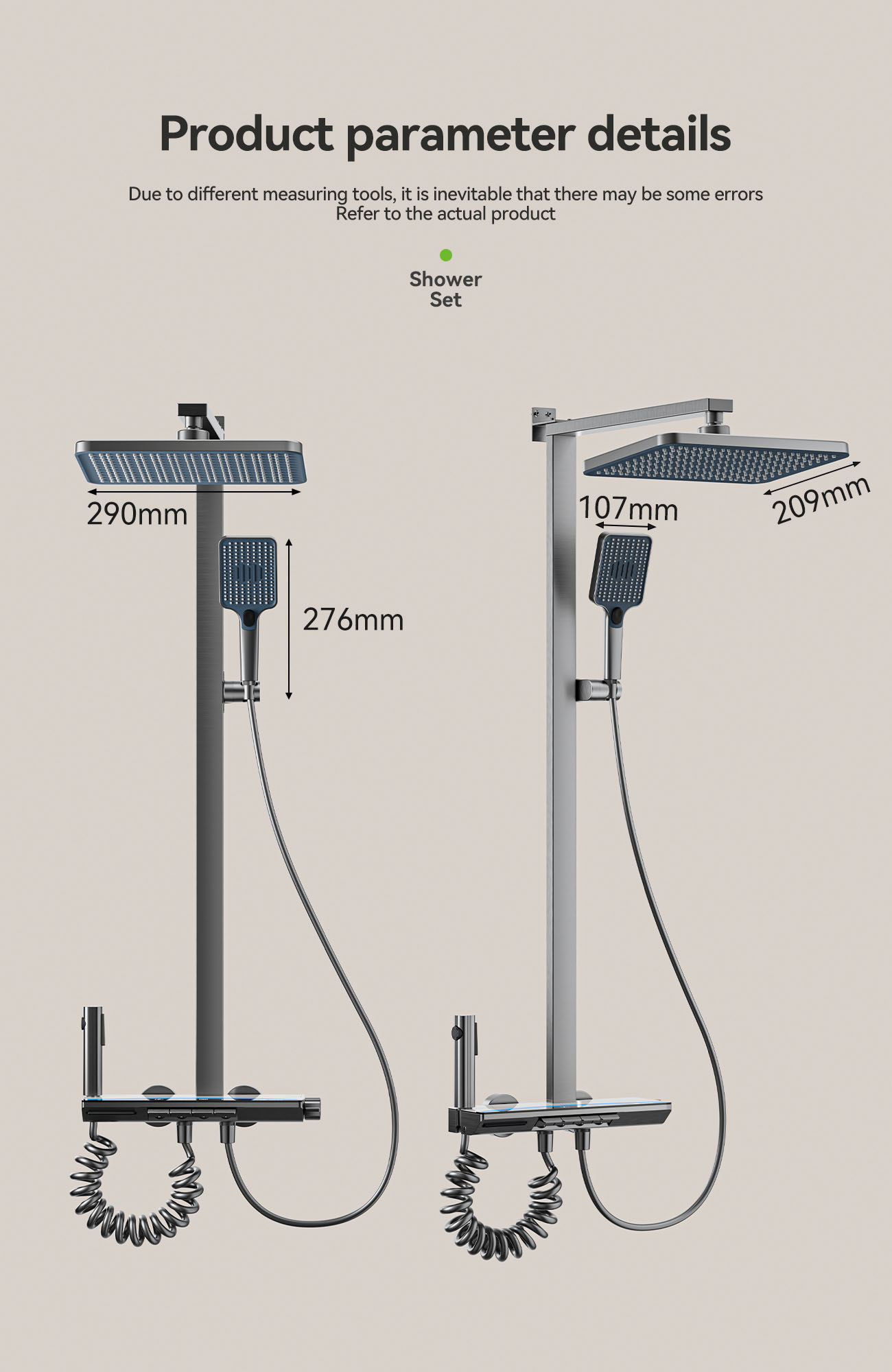 the size of 4139 shower mixer