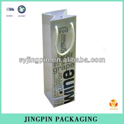 single bottle ivory board bag for red wine