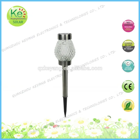 Glass pineapple solar garden path light