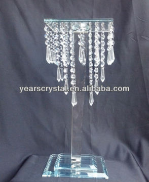 Beautiful clear glass crystal flower stand