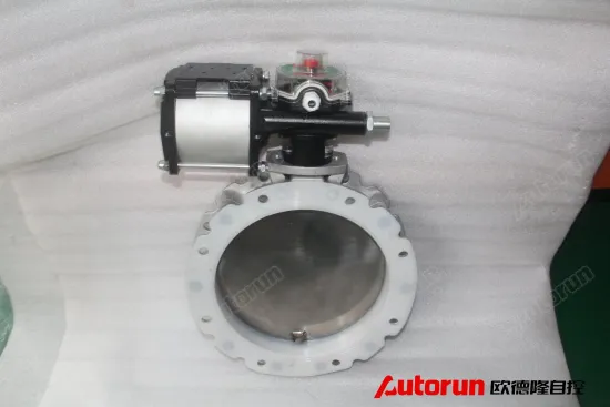 Wenzhou Supplier Pneumatic Operated Powder Stainless Steel Butterfly Valve