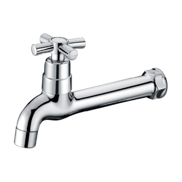 Zinc alloy low price chrome plated bibcock wall mounted garden water tap water saving tap design