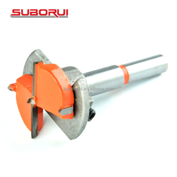 SUBORUI TCT Hinge Boring Adjustable Wood Drill Bits - 35mm to 40mm Hex Shank