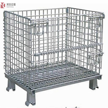 Industrial stackable storage wire containers