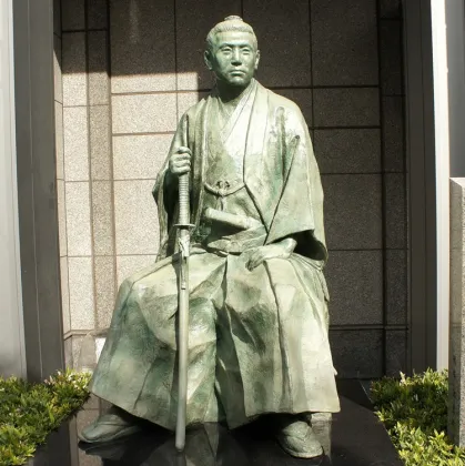 Custom decoration bronze  japanese samurai statue sculpture