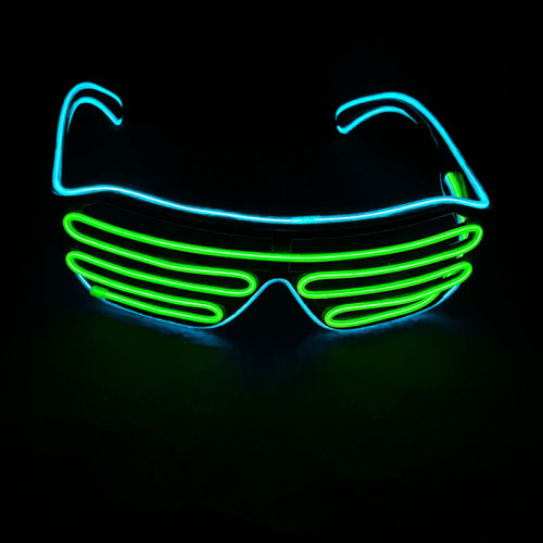 Óculos de festa iluminados com obturador EL
