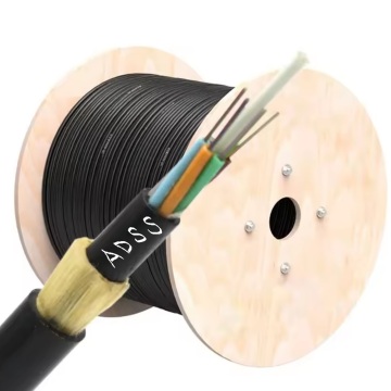 ADSS Aerial Cable - 100m to 200m Span, 12-96 Core Single Mode Fiber Optic Cable with Single/Double Jacket for Outdoor