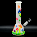 26cm A cute mushroom shaped glass water pipe with a luminous effect