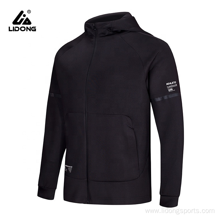 Fashion Mens Reflective Stripe Plain Gym Hoodie Men