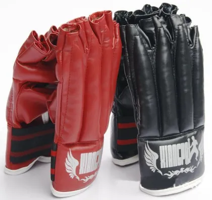 Excellent PU Boxing Glove Half Finger Professional Sanda Wrestle Glove