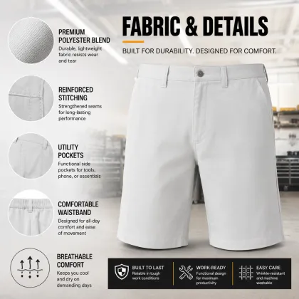 Chino Work Shorts Multiple Waist Uniform