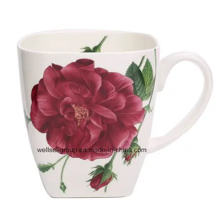 Ceramic Tall Coffee Tea Bone China Mug with Decal (CPBZ-4012)