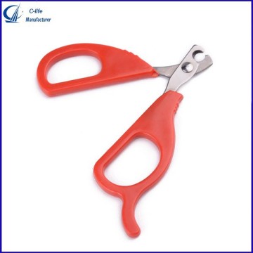 Small Pet Puppy Dog Kitty Cat Stainless Steel Nail Clipper Scissor Red