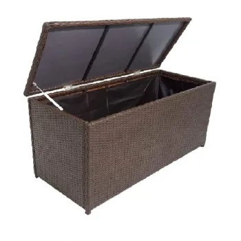 Wicker Rattan Outdoor Storage Box Set for Garden
