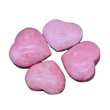 Hand Carved Rhodonite Crystal Heart - Natural Healing Stone for Wedding Decor