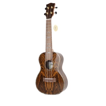 Professional Grade 23\" Concert Ukulele featuring OEM Custom Golden Die-Cast Tuners and Black Pegs