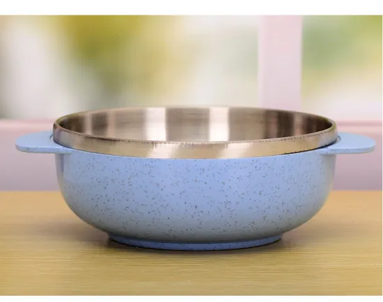 Good Quality Blue/Pink Best Selling Children Gift Stainless Steel Rice Bowl