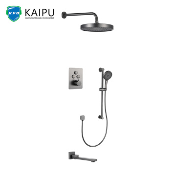 Wall-mounted Chrome Brass Concealed Rain Shower Faucet