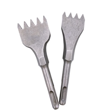 SDS Plus Groove Edge Chisel - Mortar Raking and Brick Removing Chisel with Teeth