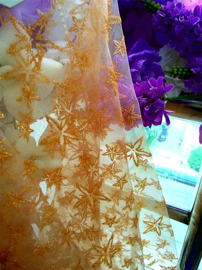 Tulle Dress Fabric warp knit bling bling dress