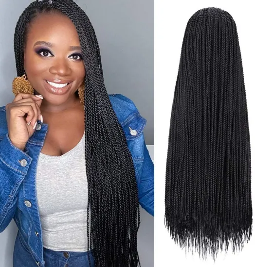 Senegalese Twist Crochet Hair Three Tone Braiding Hair Synthetic Hair Extensions Crochet Braids Senegalese Twist Braids