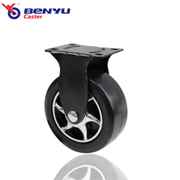 5inch Rigid Swivel Black PU Tool Cart Wheels